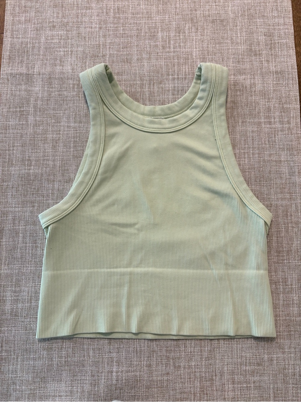 Nikibiki Ribbed Crop Tank in Sage